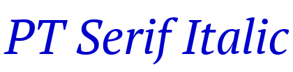 PT Serif Italic font
